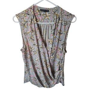 Banana Republic Factory Floral Faux Wrap Top, XL